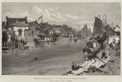 Tientsin, at the Mouth of the Peiho River, on the Way to Pekin by William Crimea Simpson